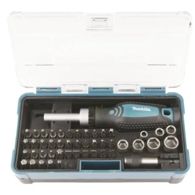 Image of Makita B 36170 Rachet and Bit Set Multi Colour (47 Piece)