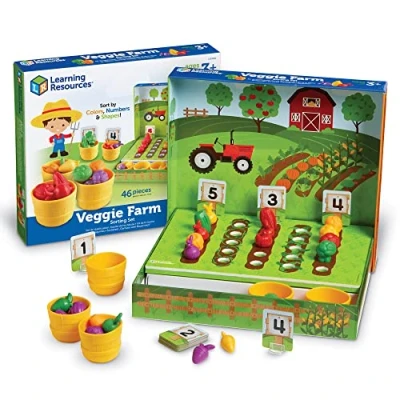 Image of Learning Resources Veggie Farm Sorting Set, 46Piece