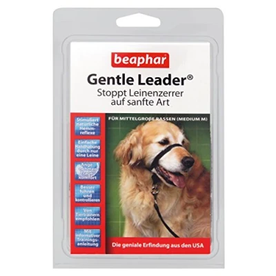 Image of Gentle Leader® for dogs, training aid dogs that strain, lead and control better, collar colour: black