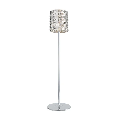 Image of Lola Crystal Floor Lamp Chrome