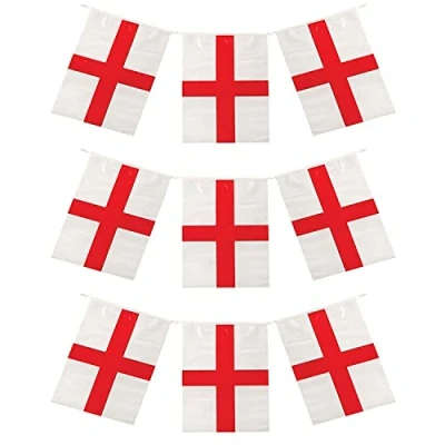 Image of Henbrandt St. George&#039;s Cross Flag Bunting (Pack of 3)