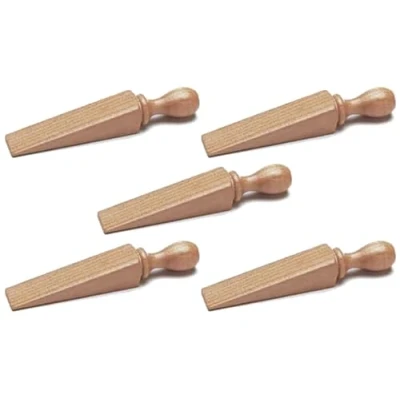 Image of fiXte Natural Wood Wooden Door Wedge Stopper 140mm (5 1/2 inch) (Pack of 5)
