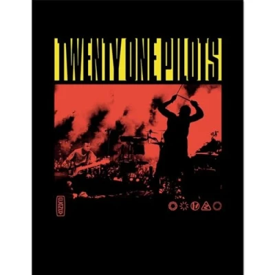 Image of Pyramid International 21 Pilots (Live Fire) Collector Print (Framed) 30cm x 40cm A Stunning Artwork to Enhance Your Collection or Living Space, One Size