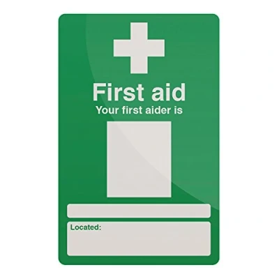 Image of Fixman 390578 Rigid First Aider Identification Sign 200 x 300mm