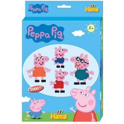 Image of Hama Beads Peppa Pig Gift Hanging Box, Arts and Crafts for Boys Girls Ages 3+, Official Set