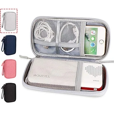 Image of Electronic Accessories Bag, Universal Cable Cord Holder Organizer / Case, Waterproof Portable USB Flash Drives Case Organizer, Charger Bag