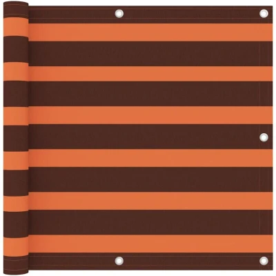 Image of vidaXL Balcony Screen Orange and Brown 90x300 cm Oxford Fabric
