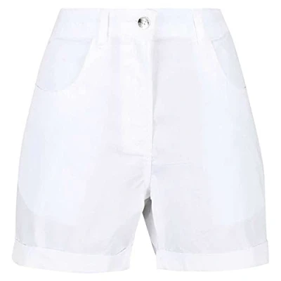 Image of Regatta Womens Pemma Organic Cotton Shorts, White, 14 UK