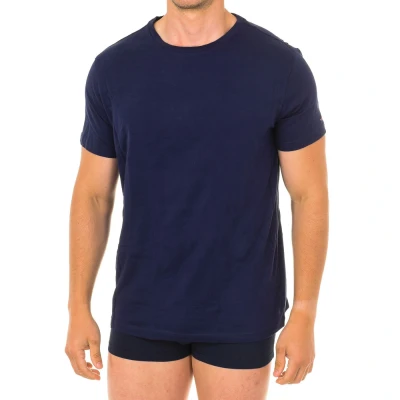 Image of Tommy Hilfiger Mens Pack 2 Short sleeved T shirts UM0UM01030 men Blue Size Small