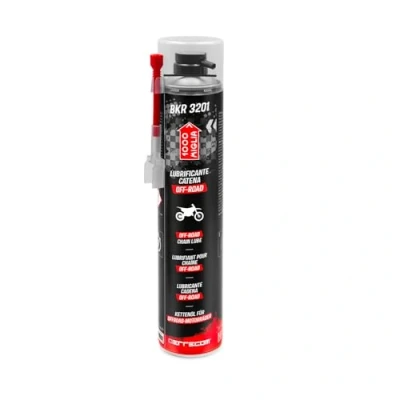 Image of ERRECOM 1000 Miglia BKR 3201 Off Road Motorcycle Chain Lubricant, Water and Mud Resistant, Precise Spray with No Drips, Includes Huggie System 90 Connector, 750 ml Aerosol Can