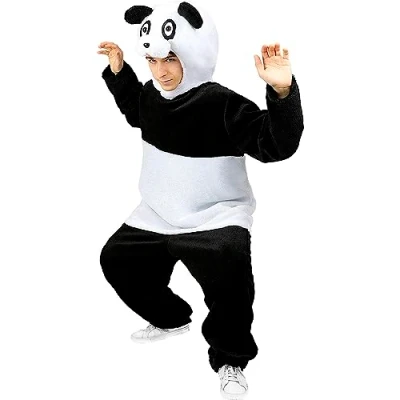Image of Funidelia Panda Bear Costume for men and women Animals, adults accessory fancy dress &amp; props Halloween, carnival parties Size L XL White