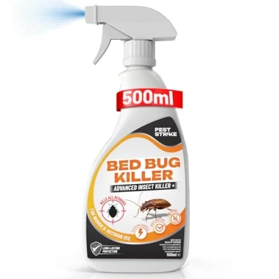 Image of Bed Bug Spray for Mattress 500ml Fast Acting, Stain Free, Plant Based Formula Home &amp; Travel Effective Furniture, Luggage Upholstery