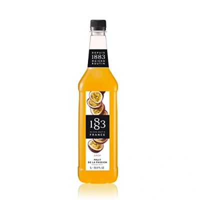 Image of 1883 Maison Routin Premium Passion Fruit Syrup for Cocktails, Martinis, Mocktails, Smoothies, Iced Coffee PET 1L