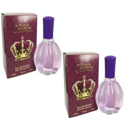Image of Modaleo Women Perfume Eau de Spray for Her Women’s Fragrance EDP EDT 100ml / Gift Wrap Pack (2 x Purple Crown Women)