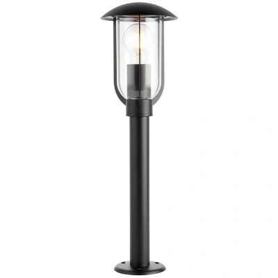 Image of Quinn Classic Outdoor Floor Post Bollard Textured Black, IP44