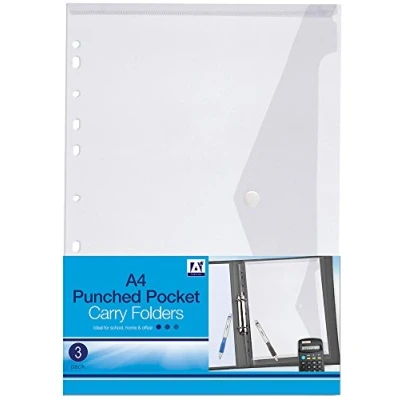 Image of Anker International, Stationery, 3 Carry Folders&amp;Punched Holes AAKU/1