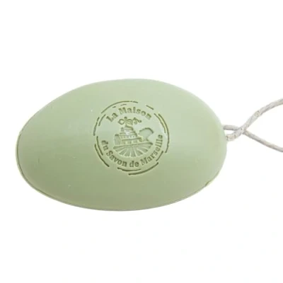 Image of La Maison du Savon de Marseille French Soap on a Rope Enriched with Organic donkey milk 175g Verbena Fragrance