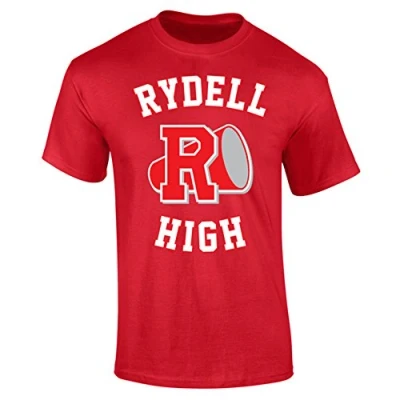 Image of Flip Mens Rydell High School Logo Grease Costume T Shirt Red (M)