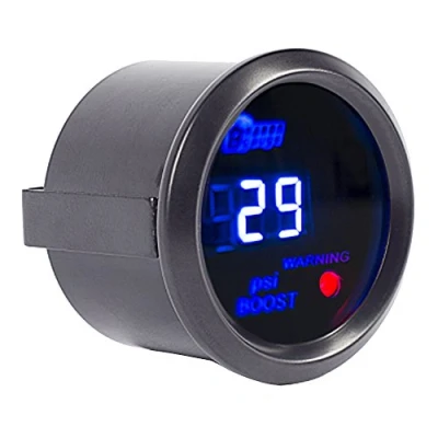 Image of Mintice™ 2&quot; 52mm Black Car Motor Digital Blue LED Light PSI Turbo Boost Gauge Meter