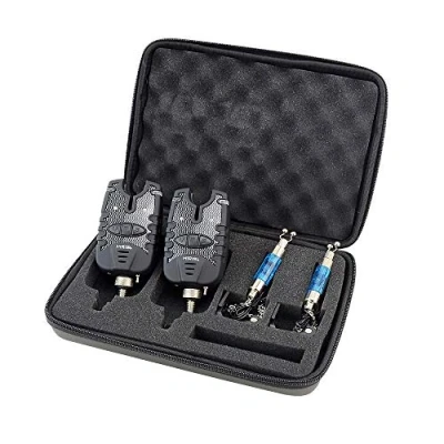 Image of Carp Fishing Bite Alarm and Swinger Set Water Resistant Blue LED