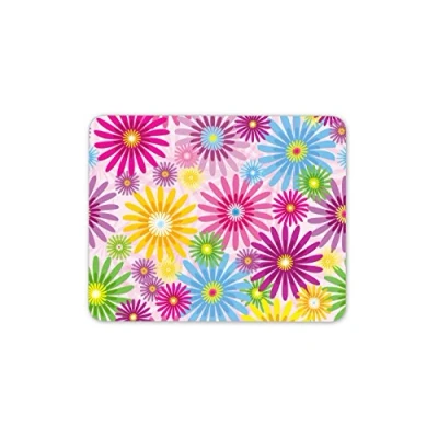 Image of Destination Vinyl ltd Colourful Flowers Mouse Mat Pad Flowery Girls Mum Sister Computer #13097
