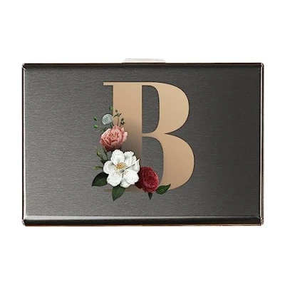 Image of Metal Card Holder Wallet,Ultra Thin Stainless Steel Wallets RFID Blocking Credit Wallet for Men &amp; Women,Best Protector with 6 PVC Slots and Latch (gold B)