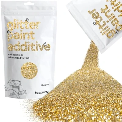 Image of Glitter Paint for Walls Gold Silver Additive Emulsion Latex Acrylic Sparkles Microfine Interior Painting 100g / 3.5oz