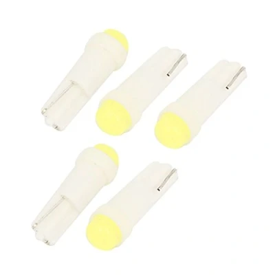 Image of sourcing map 5 Pcs Car 12V T5 White LED Wedge Interior Dashboard Light Internal