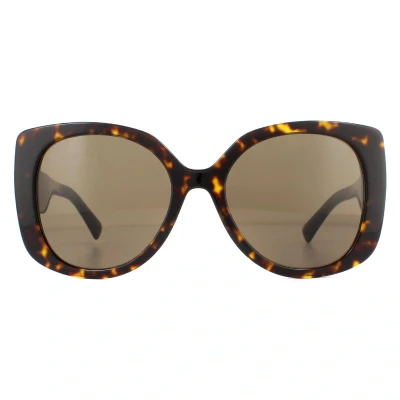Image of Versace Sunglasses, Women&#039;s, Size: 56, Dark havana