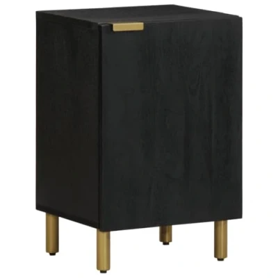 Image of vidaXL Bathroom Cabinet Sink Unit Black Engineered Wood Vanity with Enclosed Storage 38x33x58 cm