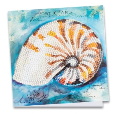 Image of Diamond Painting Greeting Card 16cm x 370gsm Includes Envelope &amp; Tool (Nautilus )