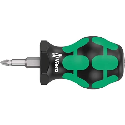 Image of Wera 05008853001 355 PZ Pozidriv Head Stubby/Carburetor Screwdriver 1 x 25 mm