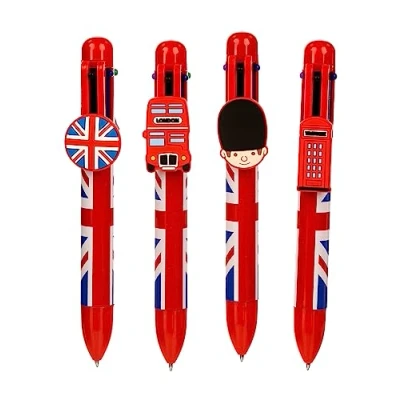 Image of Puckator London Souvenir Union Jack Multi Colour Pen Great Gifts for Students From Teachers Multicolour End of term Pupils Coloured as Class Student Starter Pack