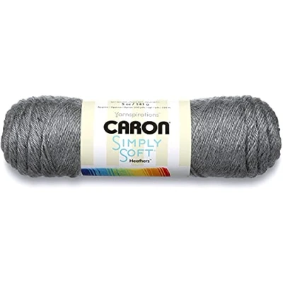 Image of Caron Simply Soft Heather Acrylic Aran Knitting Wool Yarn 141g 9509 Grey