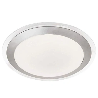 Image of LED Bathroom Ceiling Flush Light Silver IP44