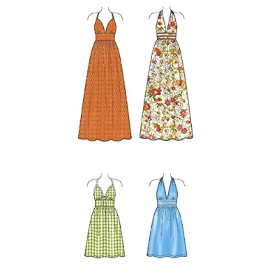 Image of New Look Pattern 6491 Misses Dresses in Two Lengths with Bodice Variations, Paper, White, 22.04 x 15.04 1.04 cm