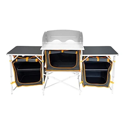 Image of Milestone Camping Kitchen Windshield + 3 working Tables