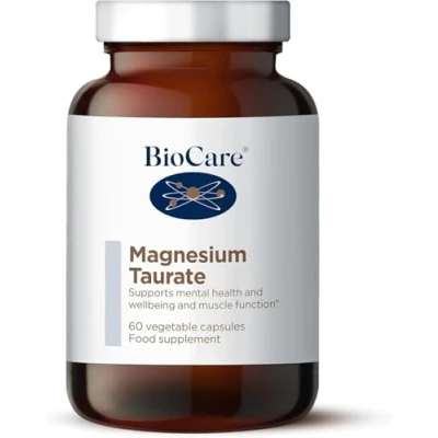 Image of BioCare Magnesium Taurate Supports Mental Health, Wellbeing &amp; Muscle Function 60 Capsules