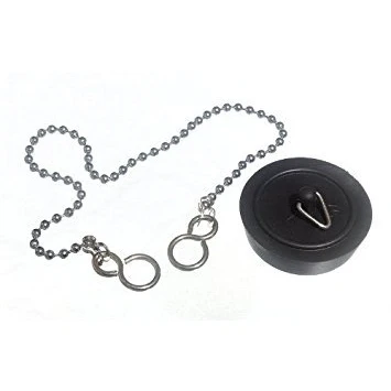Image of BASIN PLUG BLACK 38MM 1 1/2 INCH WITH 300MM CHAIN