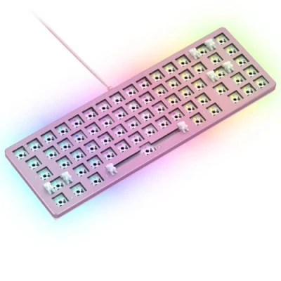 Image of GLORIOUS GMMK 2 Gaming Barebones Keyboard Hot Swappable TKL DIY, Compact Mechanical Kit Wired, RGB Backlit, PC Setup Accessories 65%, Pink