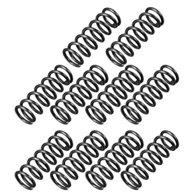 Image of sourcingmap Compression Spring 1.2mm Wire Dia , 9mm OD 25mm Free Length Steel Extension Spring,Black,10Pcs