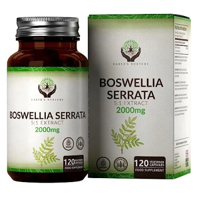 Image of EN Boswellia Serrata Capsules 120 High Strength 2000mg (5:1 Extract) per Serving Non GMO, Gluten &amp; Allergen Free Manufactured in The UK