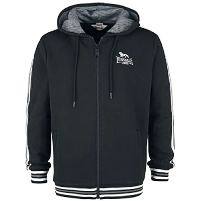 Image of Lonsdale men&#039;s hooded sweat jacket with zipper, narrow fit KERNBOROUGH L