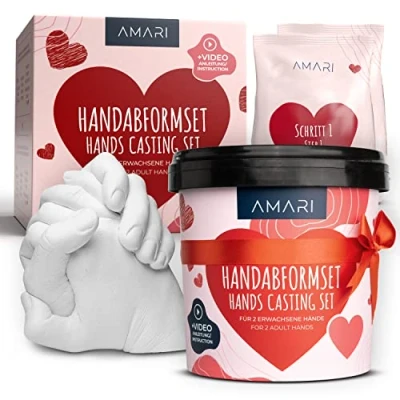 Image of Amari® 3D hand moulding kit casting for couples and families family mold couple sculpture handprint