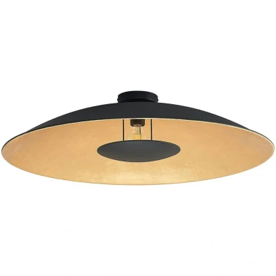 Image of Lindby ceiling lamp Narisara, Ø 80 cm, E27, black gold