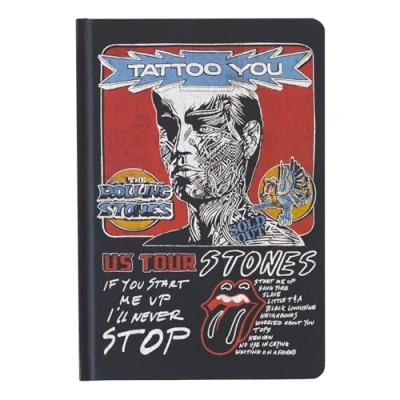 Image of Grupo Erik A5 Notebook The Rolling Stones Dotted Journal, Notebook, Bullet Journal Notebooks A5, Notepads Notepad, Sketchbook Music Gifts