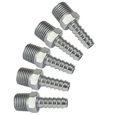 Image of 5 Pack 1/4&quot; BSP Thread Hose Tail 3/16&quot; (4.75mm) Pipe Connector Air Fitting
