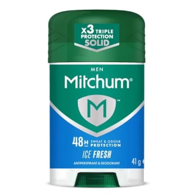 Image of Revlon Mitchum Men Triple Odor Defense 48HR Protection Stick Deodorant &amp; Anti Perspirant, Ice Fresh, 41 g