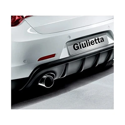 Image of Rear bumper skirt (Diffuser) compatible with Alfa Romeo Giulietta 2010 (Single exhaust left) (ABS)