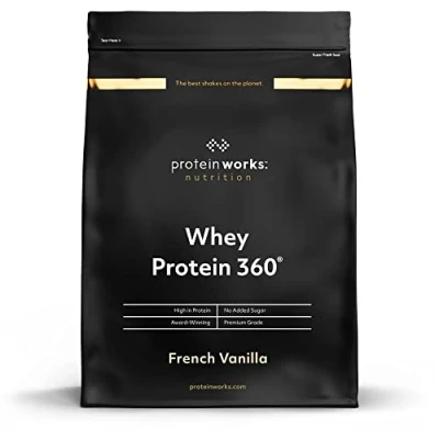 Image of Protein Works Whey 360 Premium Shake Powder Blend No Added Sugar 20 Servings French Vanilla 600g
